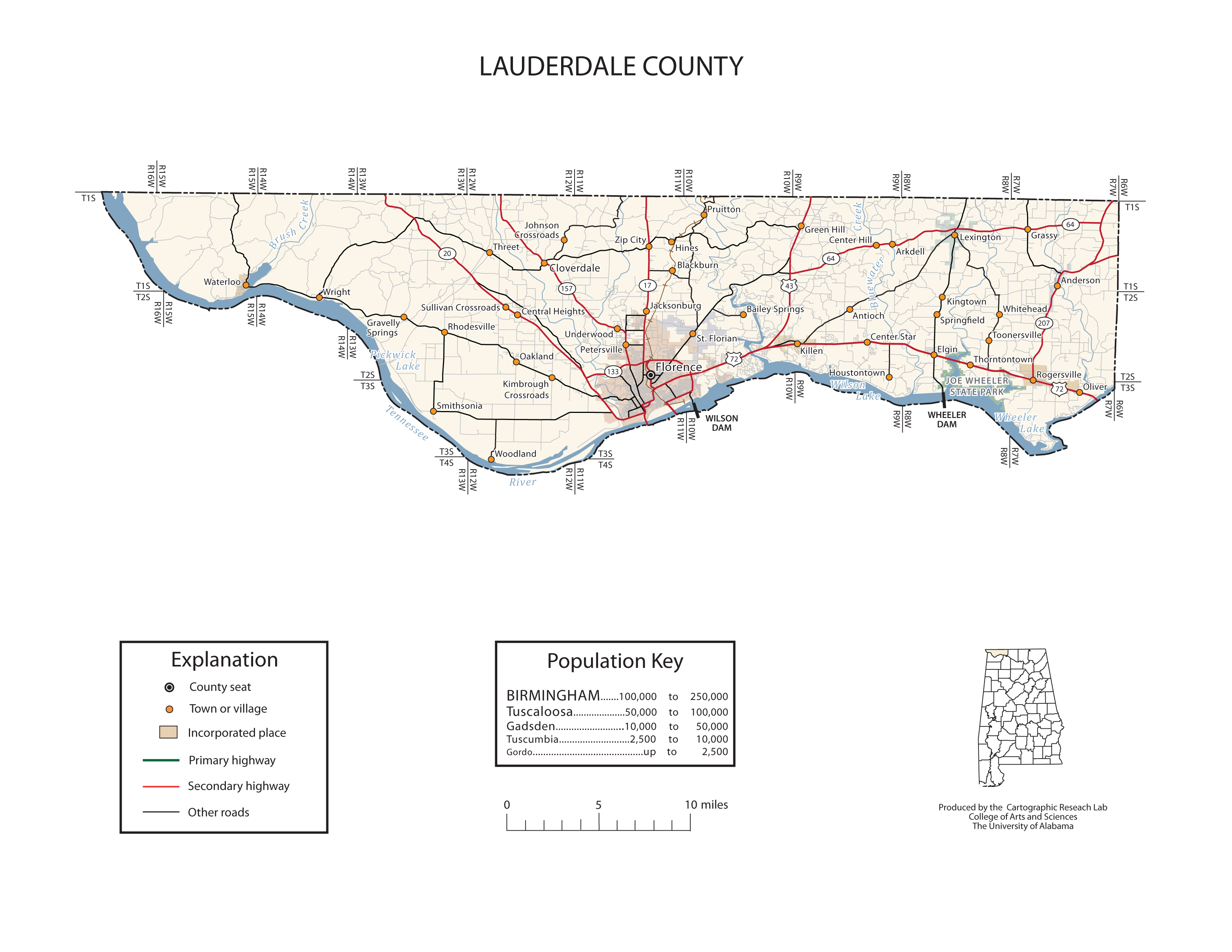 Maps of Lauderdale County